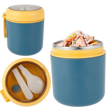 FUYGRCJ18oz eristetty ruokapurkki tyhjiöbento-laatikko lounasrasiat leveäsuinen ruokakeittotermos lusikalla ruostumattomasta teräksestä