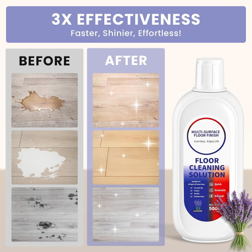 Floor Cleaning Solution, Deep Clean Hard Floors, Lavender Scent, 2 Pack 2