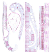 6-teiliges Set französischer metrischer Lineale für Kleidung, Mode, Schneiderei, Nähzubehör, Design, Bastelarbeiten, Schnittmuster,