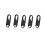 Pull tab for zipper puller 5-pack Black 1