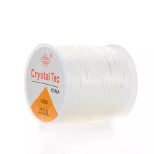 0.5-1.5mm Elastic Cord String Transparent Elastic Thread for Jewelry Making DIY Bracelet Necklace Beading Accessories 0.8MMx100M 1 Roll