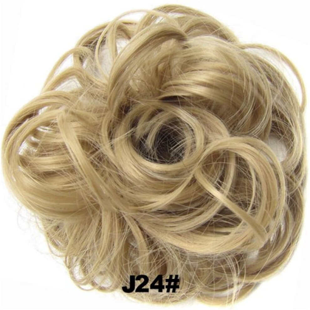 Unisex Synthetic Flexible Hair Buns Curly Scrunchy Chignon Elastic Messy Wavy Scrunchies Wrap For Ponytail Extensions For Women