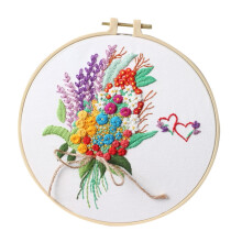 XIUH Home Textile Diy Knitting Embroidery Cross Stitch Kit Set for Beginners-Handmade Embroidery DIY Craft (C)