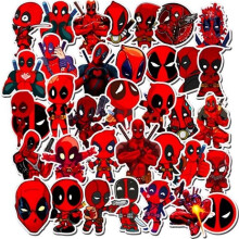 Adesivos do Deadpool, Adesivos de Super-Heróis, Adesivos em Massa, 35 Adesivos do Deadpool para Mala/Caderno - Tendência Criativa, Impermeável e