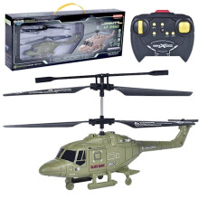 Zbrusu nový vrtulník na dálkové ovládání, 3,5 kanálový RC dron s LED světly pro noční létání, zelený
