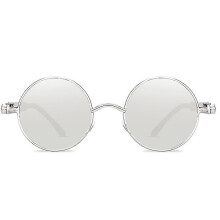 Ronde zonnebrillen voor volwassenen in steampunk- en cyberpunkstijl, vintage retro ronde brillen.