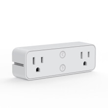 Duo de prises intelligentes, adaptateur Wi-Fi à 2 prises, lot de 2, contrôle indépendant, compatible avec Alexa et Google, aucun hub requis