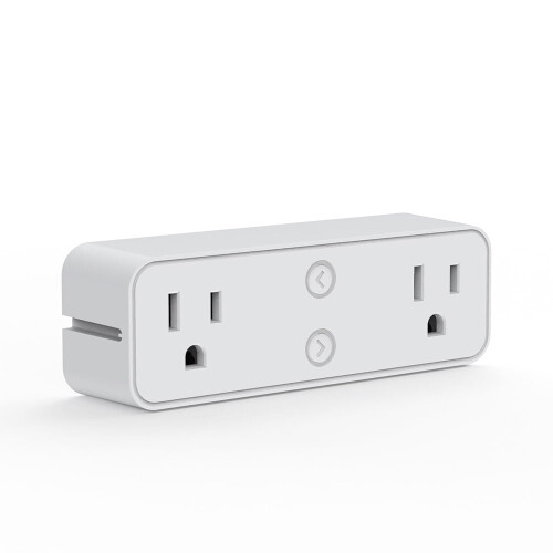 Kit com 2 Tomadas Inteligentes Wi-Fi, Controle Independente, Compatível com Alexa e Google Assistente, Sem Necessidade de Hub