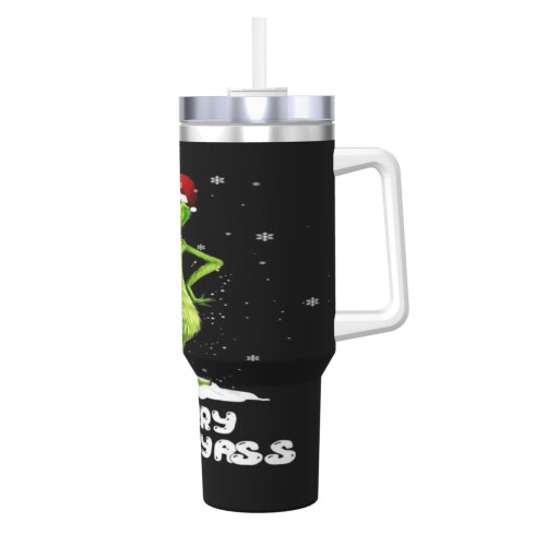 Εξατομικευμένο ποτήρι 40oz με λαβή και καλαμάκι - Κύπελλο καφέ ταξιδιού από