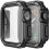 Ανθεκτική θήκη 2 τεμαχίων συμβατή με Apple Watch 44mm Series SE/6/5/4, Προστατευτικό οθόνης από 1