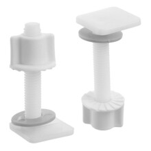 GDHOME Reparatieset met bouten, bevestigingsschroeven en ringen voor kunststof toiletbrilscharnieren
