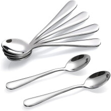 Cterwk6 Stück Teelöffel Edelstahllöffel mit langem Griff, 12,4 cm (4,9 Zoll)