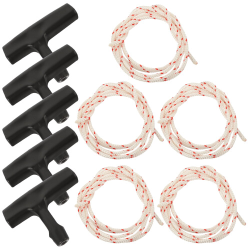 5pcs Attic Ladder Pull Cord Garage Door Pull Rope with Handle for Garage Opening 2