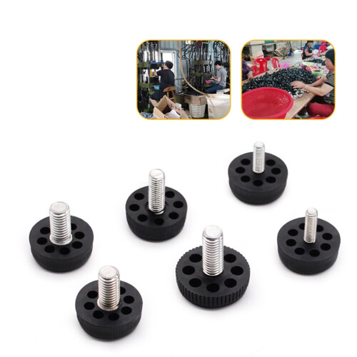 FANJIE Adjustable height foot, plastic base, 10 Pack Screw in 2