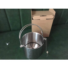 Eiswürfelbehälter für Getränke, Bier-Eiswürfelbehälter, Metall-Eiswürfelbehälter mit Zange für Bar und Restaurant (2 l)