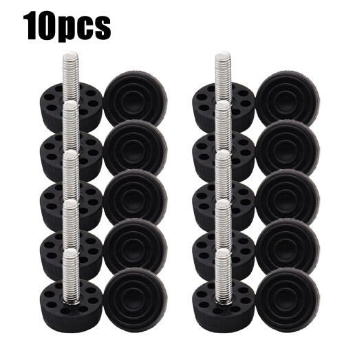 FANJIE Adjustable height foot, plastic base, 10 Pack Screw in 1