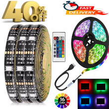 Stiallacha LED USB 1-5M Dath RGB5050Téip Athraitheach Soilsiú Comh-Aireachta CistineTrealamh Iomlán Stiall Solais 4MTrealamh Iomlán Stiall Solais