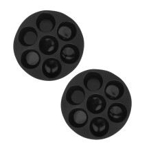 Forma de silicone para bolo com 7 cavidades, molde para forno, mini formas redondas para ovos, forros de papel para fritadeira a ar (2 unidades).