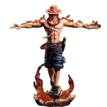 Action figure di Ace di One Piece da 28 cm, Portgas D Ace, action figure GK, statuetta in PVC con luce, modello di statua, giocattolo di Natale,