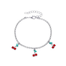 2024 Nieuwe strass enkelbandjes, tennisarmbandjes, kersenarmbandjes, enkelbandjes, voetarmbandjes, armbandjes met strass steentjes, bruidssieraden