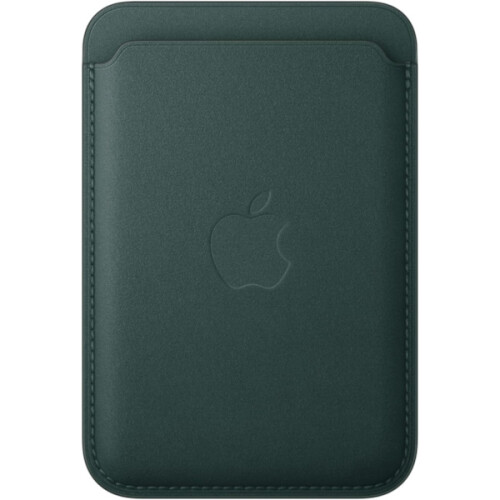Carteira FineWoven compatível com iPhone e MagSafe, compatível com Apple, verde.
