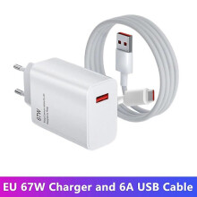 Kompatibel mit Xiaomi 67W USB-Schnellladegerät, Netzteil, Mi12 11 6A Typ-C-Kabel, POCO X5 X4 Pro, Redmi Note9 10 11.