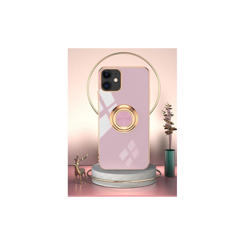 Luxurious Stylish Case 'Compatible With Iphone 14 Plus' With Ring Stand Function Gu Purple 9395123137858