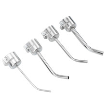 Boquillas de soldadura de aire caliente extendidas y curvadas de aleación de aluminio, juego de 4 piezas para herramientas de soldadura