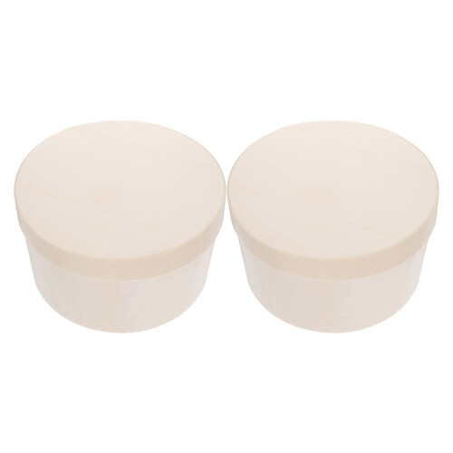 2pcs Round Cheese Cake Boxes Dessert Packing Boxes Practical Cake Storage Boxes