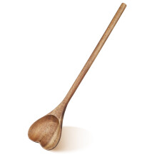 Eease Luxshiny Herzförmiger Holzlöffel mit langem Griff, Küchenutensil