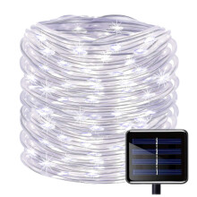 LINLIN Solar Rope String Lights, 8 Modes Copper Wire, Waterproof Fairy Lights for Outdoor Garden Yard, Compatible with Christmas Decor