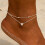 Anklet, 2x - Silver Silver 2