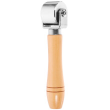 Rodillo para costuras, herramienta para trabajos en cuero con mango de madera para acolchado, ribeteado y engaste.