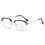 Lesebrille mit Blaulichtfilter, quadratisch, silberfarben, Stärke 150 1
