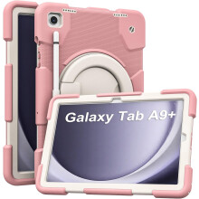 Új tok, kompatibilis a Samsung Galaxy Tab A9+ 11 hüvelykes tokkal, ceruzatartóval, 360-ban forgatható kézi állvánnyal, strapabíró,
