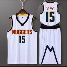 Sportswear Nikola Jokic Denver Nuggets Basketball Jersey 15 Adult Basketball Jersey City Black City Black L（160-165cm）