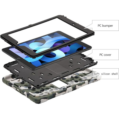 Θήκη συμβατή με iPad 9th8th7th Gen (10.2", 2021/2020/2019) - Ανθεκτική στους κραδασμούς, Θήκη για 2