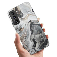 Kompatibel med Samsung Galaxy S21 - Etui/Mobilcover Marmor flerfarvet