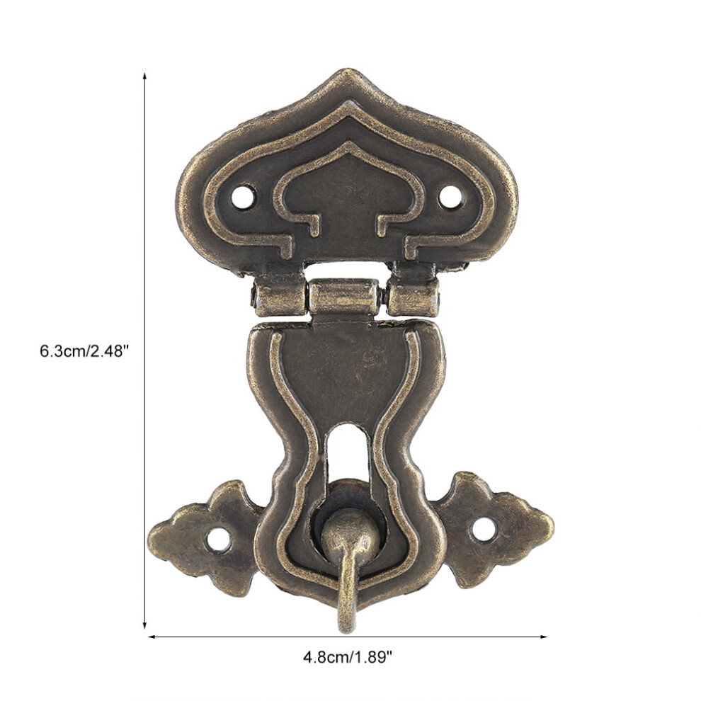 Zpshyd 10 Packs Retro Style Cabinet Hasp Lock Latches, Bronze Tone Jewelry Case Box Lock With Screws Latch Hasp Wooden Box 9395123260839