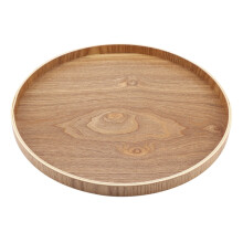 Servírovací podnos - Dřevěný servírovací talíř Servírovací podnos na čajovou soupravu (33 cm)