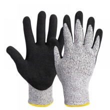 Knit Work Gloves, Textured Rubber Latex Coated, 1Pair