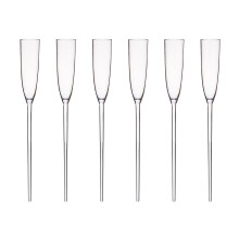Floating Champagne Glasses 6oz for Pool, Party (6pcs) - Compatible with Pool Floats