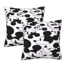 Mickey Mouse sierkussenhoezen, set van 2 kussenslopen voor bank, bed en woonkamer, 16"x16"