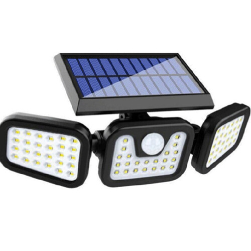 Solar bewegingssensorlampen 2000LM 74LED's, IP65 waterdicht, buitenbeveiliging