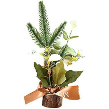 LINLIN Kleine Kerstboom, Mini Bureaudecoratieboom van hout, diverse stijlen, Kerstboom als Cadeau voor het Raam, voor Thuis, Kantoor, Winkelen, Bar