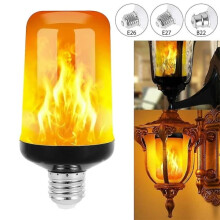 kpl LED-liekkilamppu5w simuloitu liekkiefekti Halloween-koristelamppu (E27 keltainen liekki)-FD3-