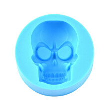 Grappige Halloween 3D schedel siliconen mal voor het maken van chocoladefondanttaarten.