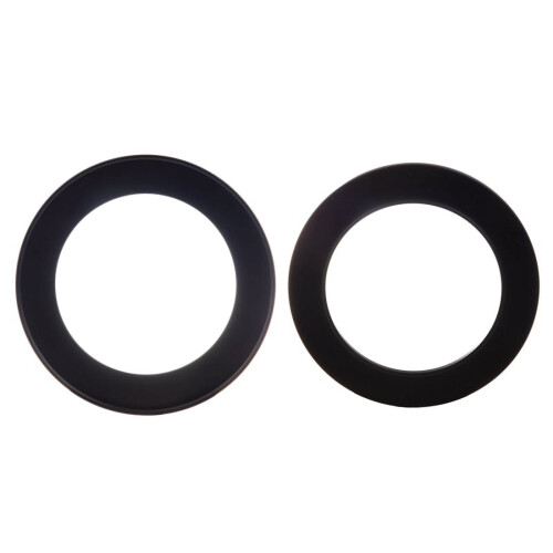2Pcs Camera Lens Filter Step Up Ring 49mm-77mm/58-77mm Adapter Black