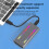 Θήκη USB C διπλού πρωτοκόλλου M2NVMe SSD Κουτί SSD PCIe 10Gbps Θήκη δίσκου SSD M.2NVMe NGFF SATA 5Gbps με 6