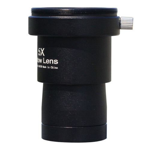 Lente Barlow 5X de 1,25 polegadas, totalmente metálica, com película verde e rosca M42 para ocular de telescópio padrão para astronomia. 2